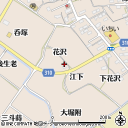 福島県福島市町庭坂花沢周辺の地図