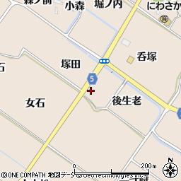 福島県福島市町庭坂後生老周辺の地図