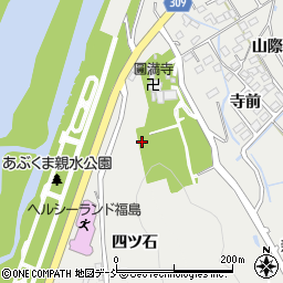 福島県福島市岡部（四ツ石）周辺の地図