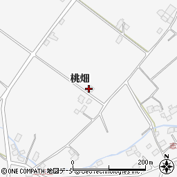 福島県福島市在庭坂桃畑周辺の地図