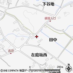 福島県福島市在庭坂田中周辺の地図
