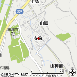 福島県福島市岡部寺前周辺の地図
