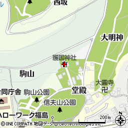 福島県護国神社周辺の地図