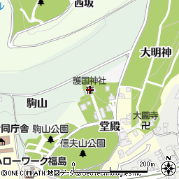 福島縣　護國神社周辺の地図