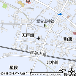福島県福島市笹木野（天戸畑）周辺の地図
