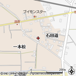 福島県福島市町庭坂石田道周辺の地図