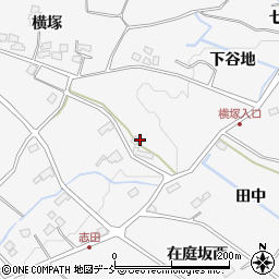 福島県福島市在庭坂元屋敷周辺の地図