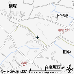 福島県福島市在庭坂（元屋敷）周辺の地図