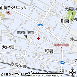 福島県福島市笹木野町続周辺の地図