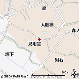 福島県福島市町庭坂見附堂周辺の地図