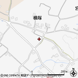 福島県福島市在庭坂古屋敷周辺の地図