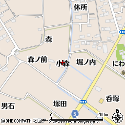 福島県福島市町庭坂小森周辺の地図