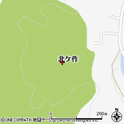 福島県伊達市霊山町山戸田北ケ作周辺の地図