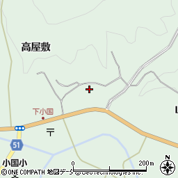 福島県伊達市霊山町下小国高屋敷14周辺の地図