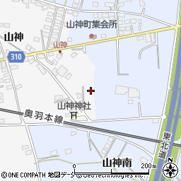 福島県福島市下野寺山神周辺の地図