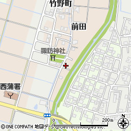新潟県新潟市西蒲区前田77-7周辺の地図