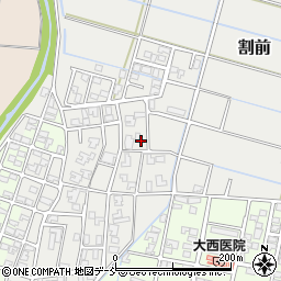 新潟県新潟市西蒲区割前周辺の地図