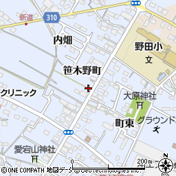 福島県福島市笹木野笹木野町周辺の地図