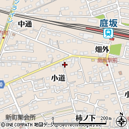 福島県福島市町庭坂小道周辺の地図