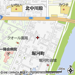 福島県福島市堀河町周辺の地図