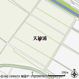 新潟県五泉市天神浦周辺の地図