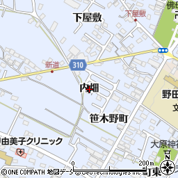 福島県福島市笹木野（内畑）周辺の地図
