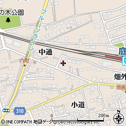 福島県福島市町庭坂（中通）周辺の地図