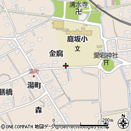 福島県福島市町庭坂金腐周辺の地図