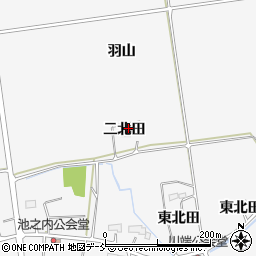 福島県相馬市日下石二北田周辺の地図