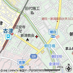 新潟県新潟市秋葉区朝日158-2周辺の地図