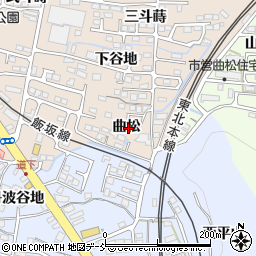 福島県福島市泉曲松周辺の地図