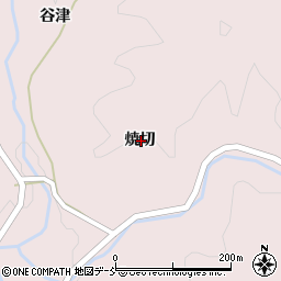 福島県伊達市霊山町石田焼切周辺の地図