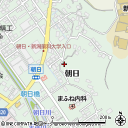 新潟県新潟市秋葉区朝日884周辺の地図