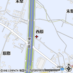 福島県福島市笹木野（西原）周辺の地図