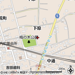 福島県福島市町庭坂（下原）周辺の地図