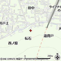 福島県福島市御山転石周辺の地図
