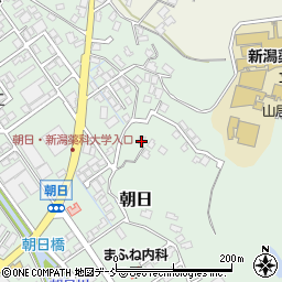 新潟県新潟市秋葉区朝日887周辺の地図