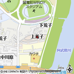 福島県福島市上荒子周辺の地図