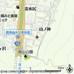 福島県福島市御山山ノ神21周辺の地図