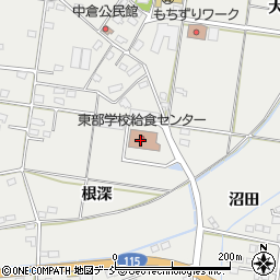 福島市　東部・学校給食センター周辺の地図