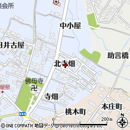 福島県福島市笹木野北寺畑周辺の地図