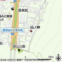 福島県福島市御山山ノ神17周辺の地図