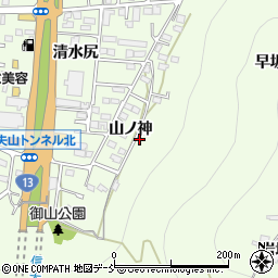 福島県福島市御山山ノ神39周辺の地図