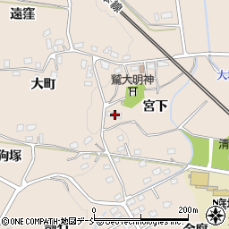 福島県福島市町庭坂宮下周辺の地図