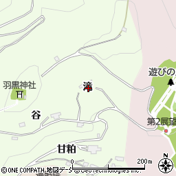 福島県福島市御山滝周辺の地図