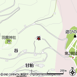 福島県福島市御山（滝）周辺の地図