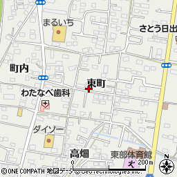 福島県福島市岡部東町周辺の地図