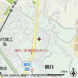 新潟県新潟市秋葉区朝日22周辺の地図