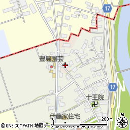 新潟県五泉市下新周辺の地図