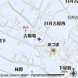 福島県福島市笹木野古堰場周辺の地図